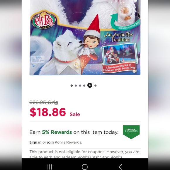 Elf Pets An Arctic Fox Stuffed Animal - White Age 3+ - Picture 12 of 12